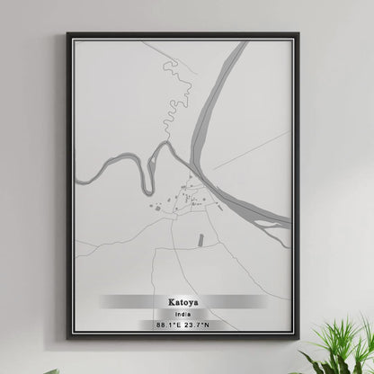 ROAD MAP OF KATOYA, INDIA BY MAPBAKES