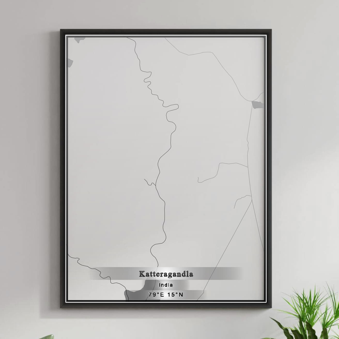 ROAD MAP OF KATTERAGANDLA, INDIA BY MAPBAKES