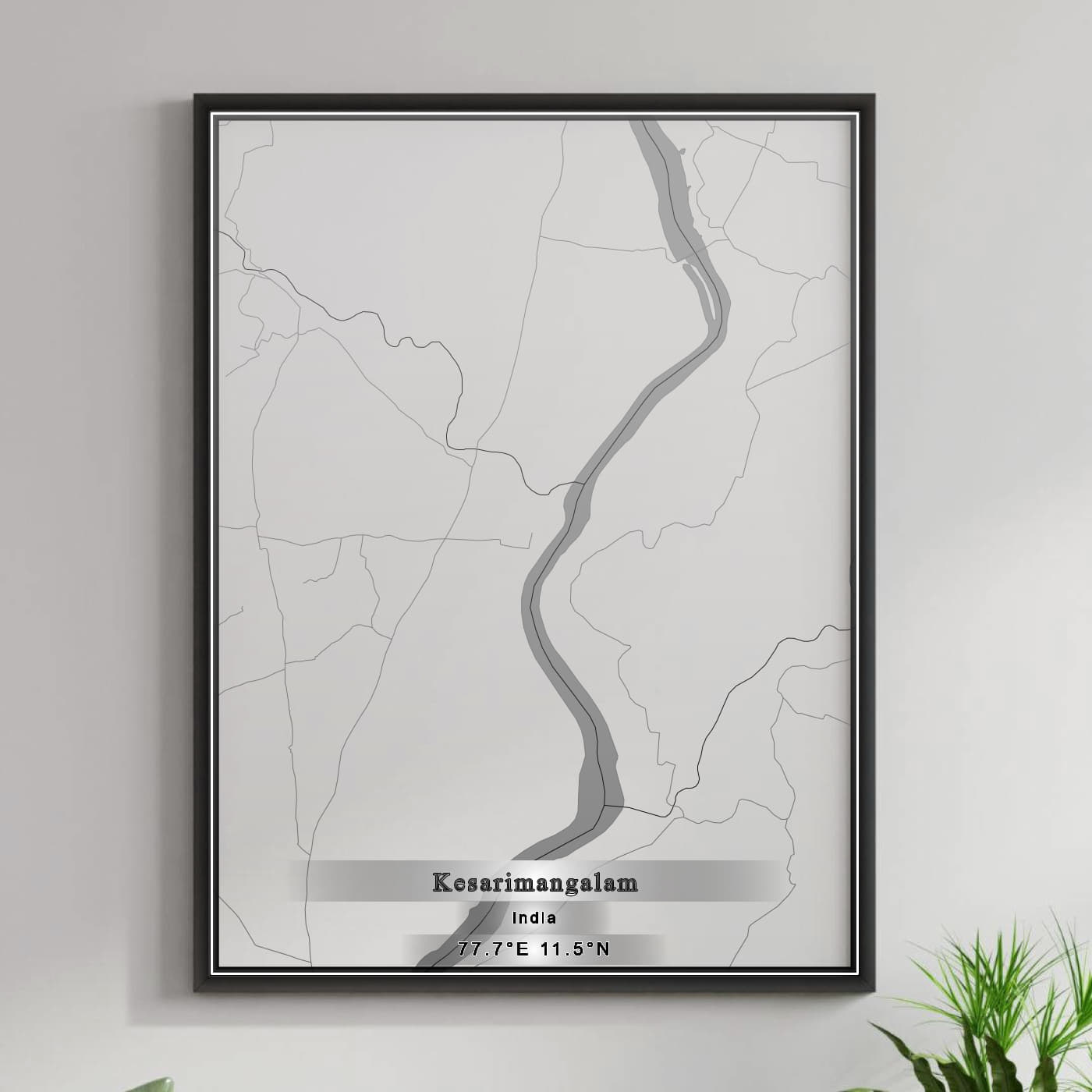 ROAD MAP OF KESARIMANGALAM, INDIA BY MAPBAKES