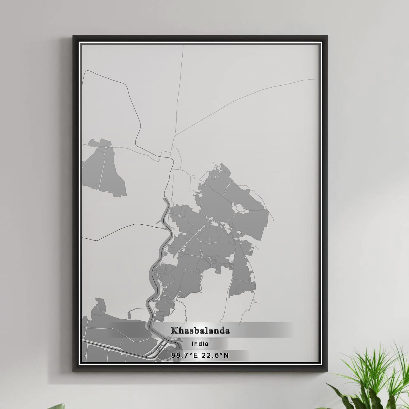 ROAD MAP OF KHASBALANDA, INDIA BY MAPBAKES