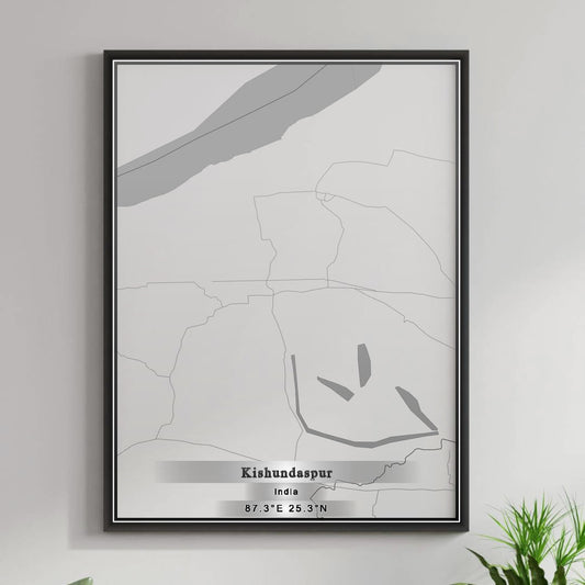 ROAD MAP OF KISHUNDASPUR, INDIA BY MAPBAKES