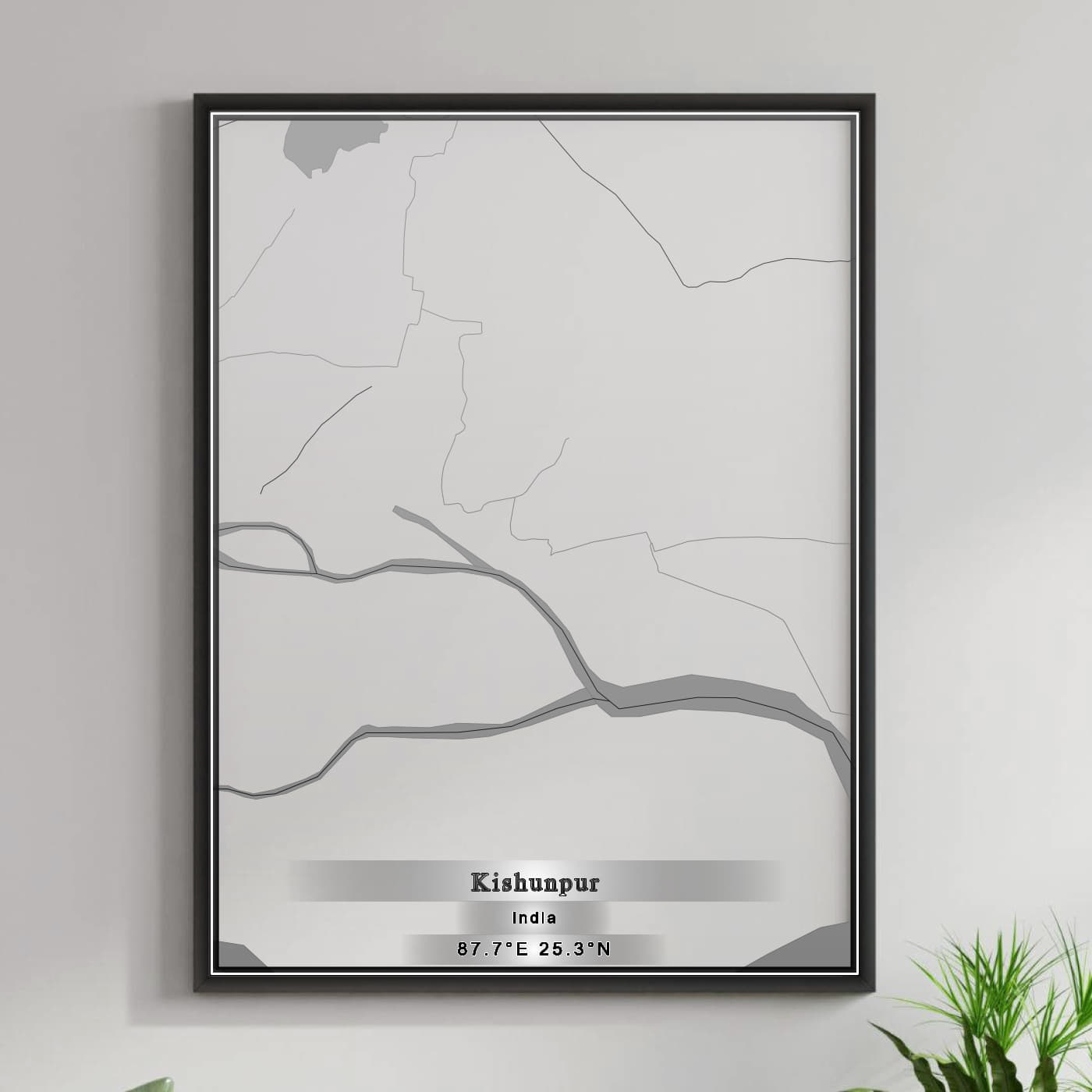 ROAD MAP OF KISHUNPUR, INDIA BY MAPBAKES