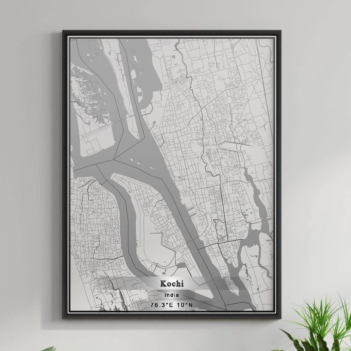 ROAD MAP OF KOCHI, INDIA BY MAPBAKES