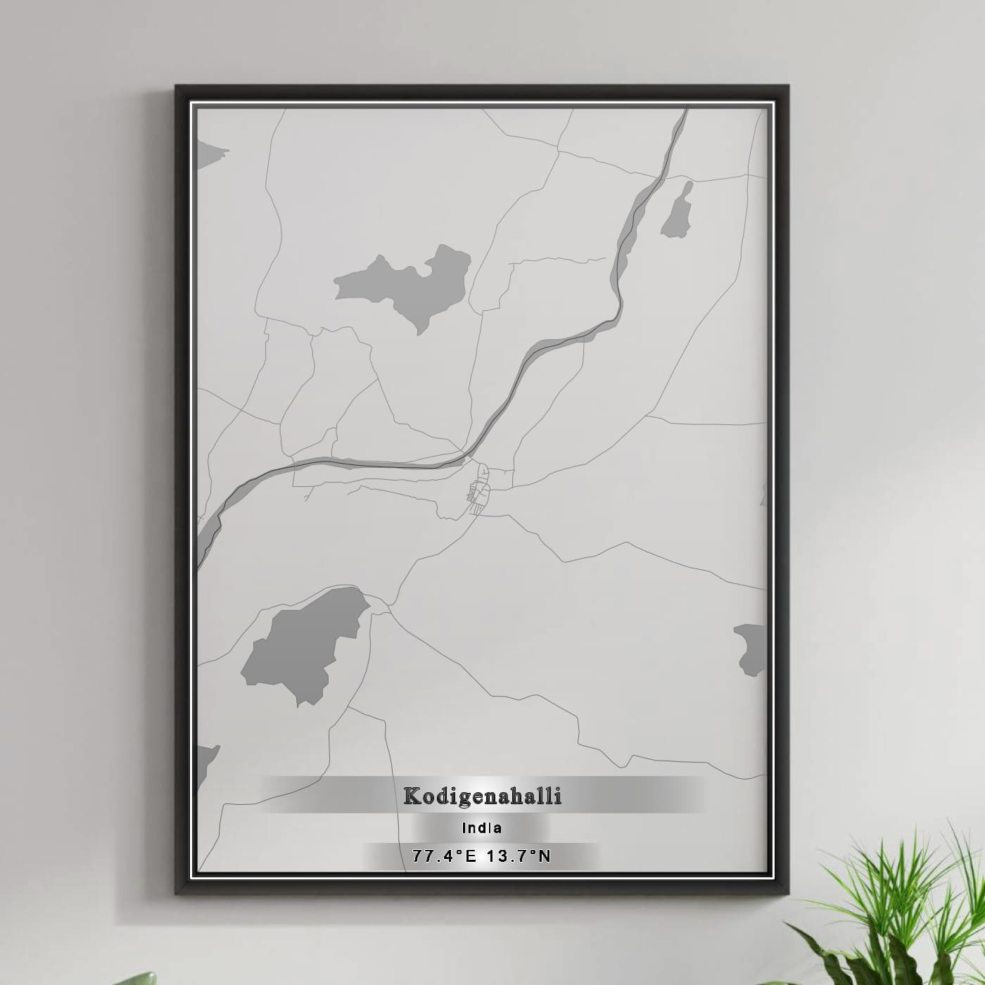 ROAD MAP OF KODIGENAHALLI, INDIA BY MAPBAKES