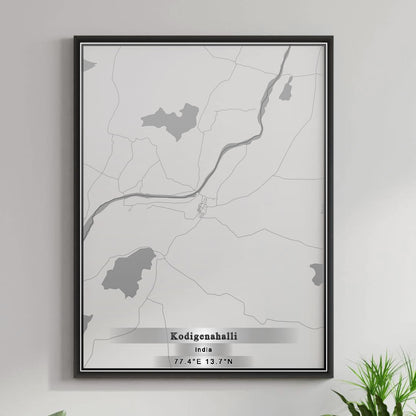 ROAD MAP OF KODIGENAHALLI, INDIA BY MAPBAKES