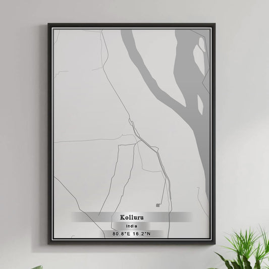 ROAD MAP OF KOLLURU, INDIA BY MAPBAKES