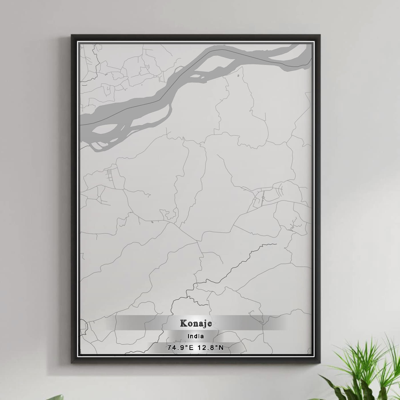 ROAD MAP OF KONAJE, INDIA BY MAPBAKES