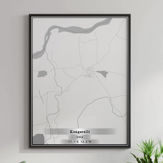 ROAD MAP OF KONGARALLI, INDIA BY MAPBAKES