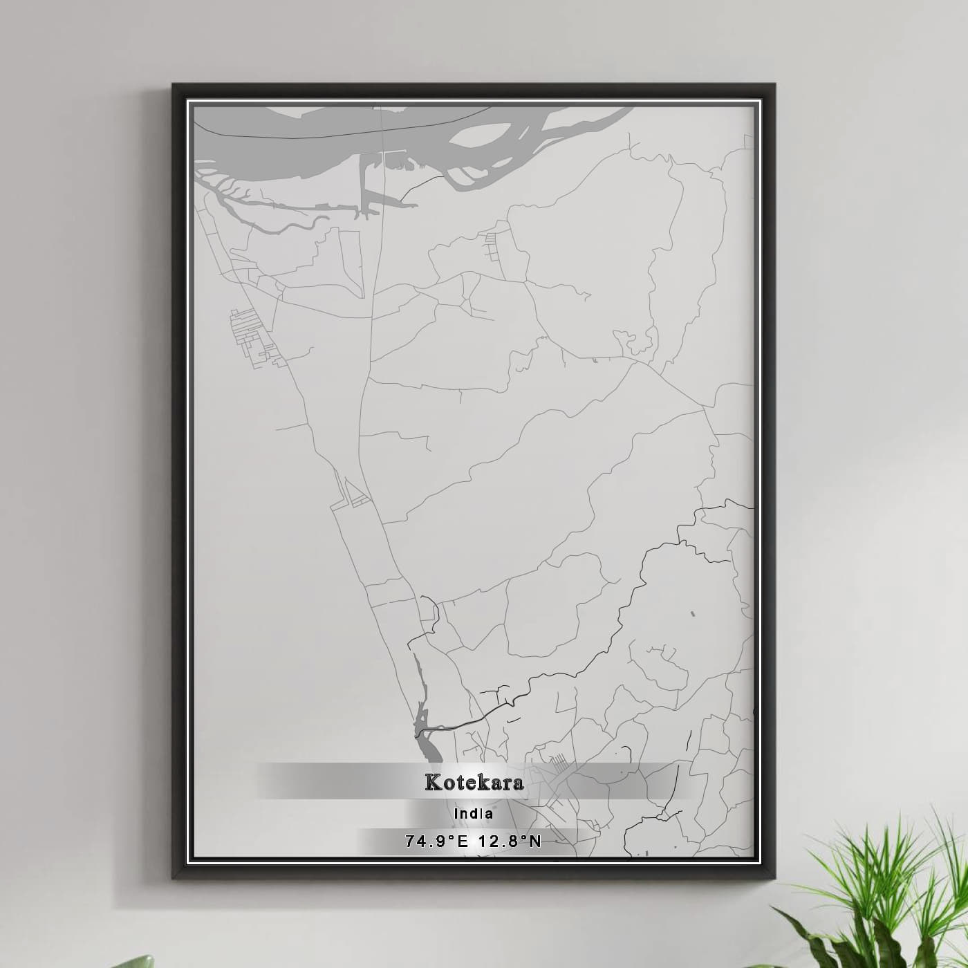 ROAD MAP OF KOTEKARA, INDIA BY MAPBAKES