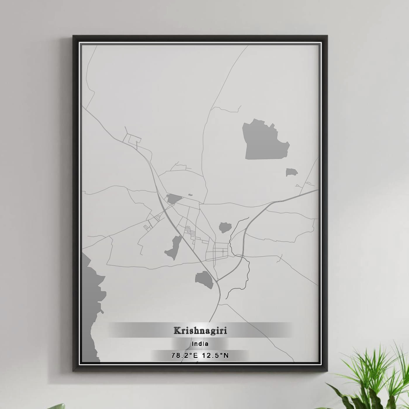 ROAD MAP OF KRISHNAGIRI, INDIA BY MAPBAKES