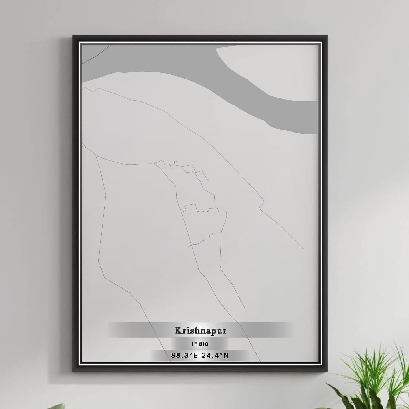 ROAD MAP OF KRISHNAPUR, INDIA BY MAPBAKES