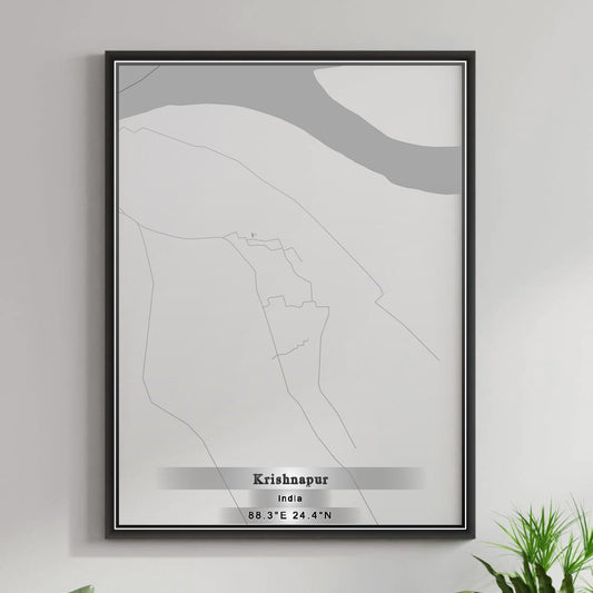 ROAD MAP OF KRISHNAPUR, INDIA BY MAPBAKES