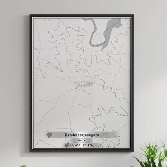 ROAD MAP OF KRISHNARAJASAGARA, INDIA BY MAPBAKES