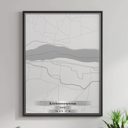 ROAD MAP OF KRISHNARAYAPURAM, INDIA BY MAPBAKES