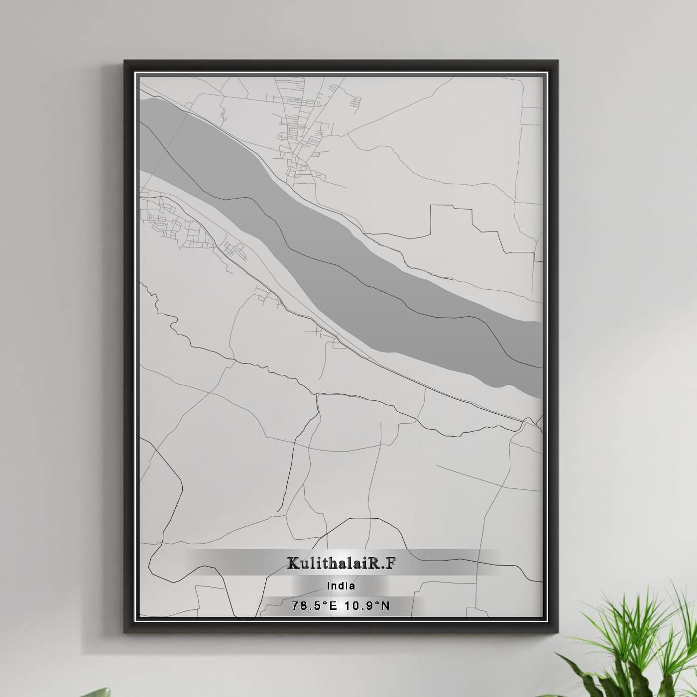 ROAD MAP OF KULITHALAIR.F, INDIA BY MAPBAKES