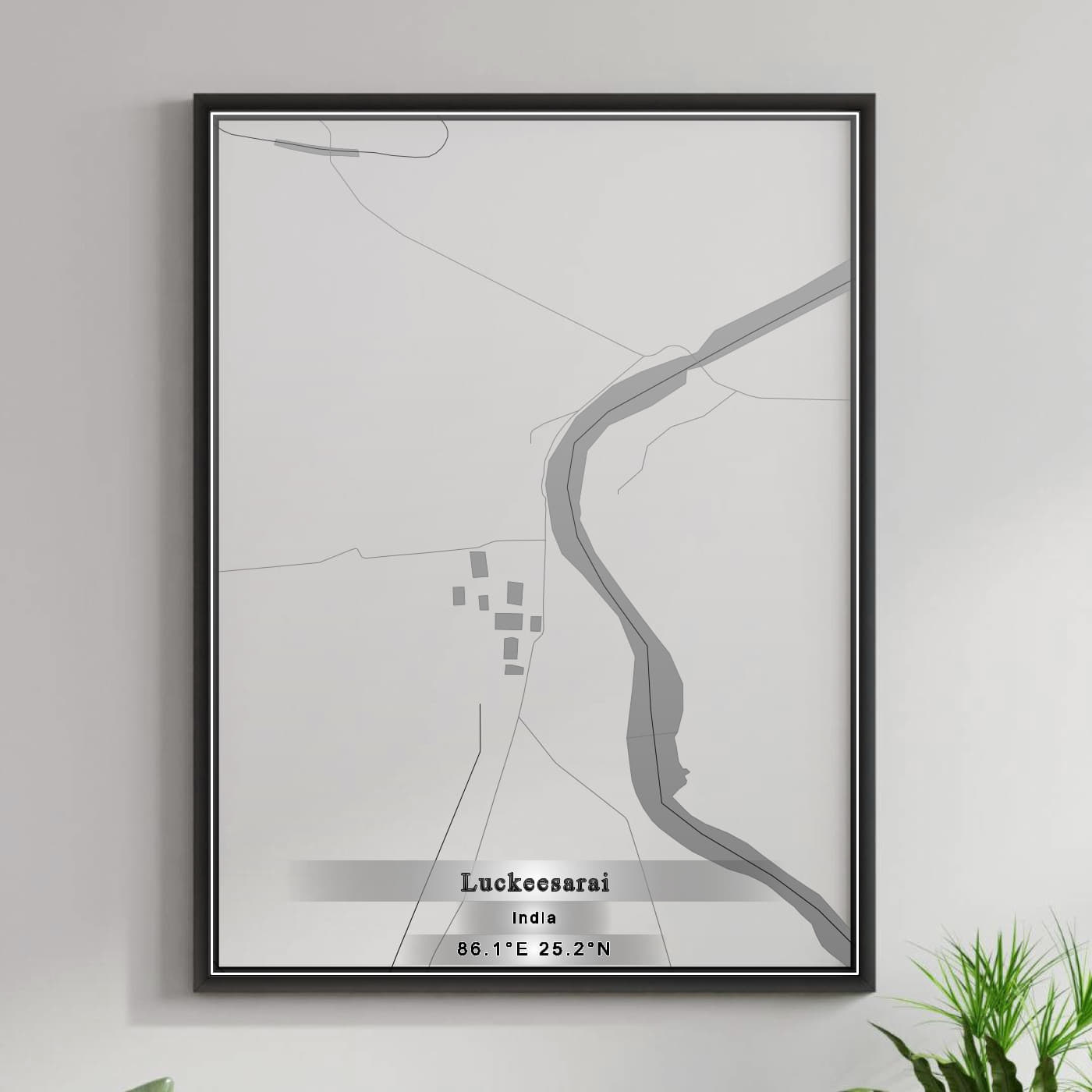 ROAD MAP OF LUCKEESARAI, INDIA BY MAPBAKES