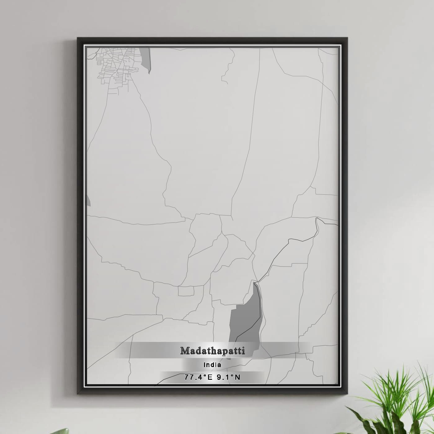 ROAD MAP OF MADATHAPATTI, INDIA BY MAPBAKES