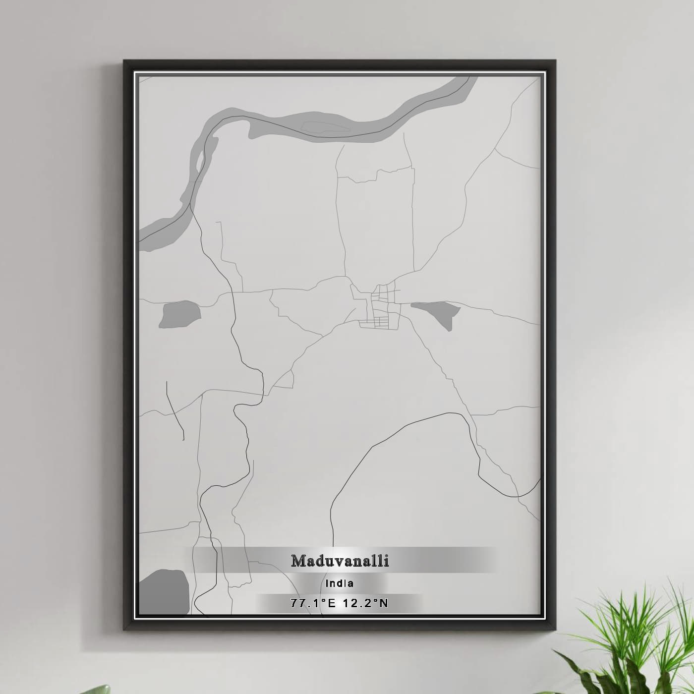 ROAD MAP OF MADUVANALLI, INDIA BY MAPBAKES