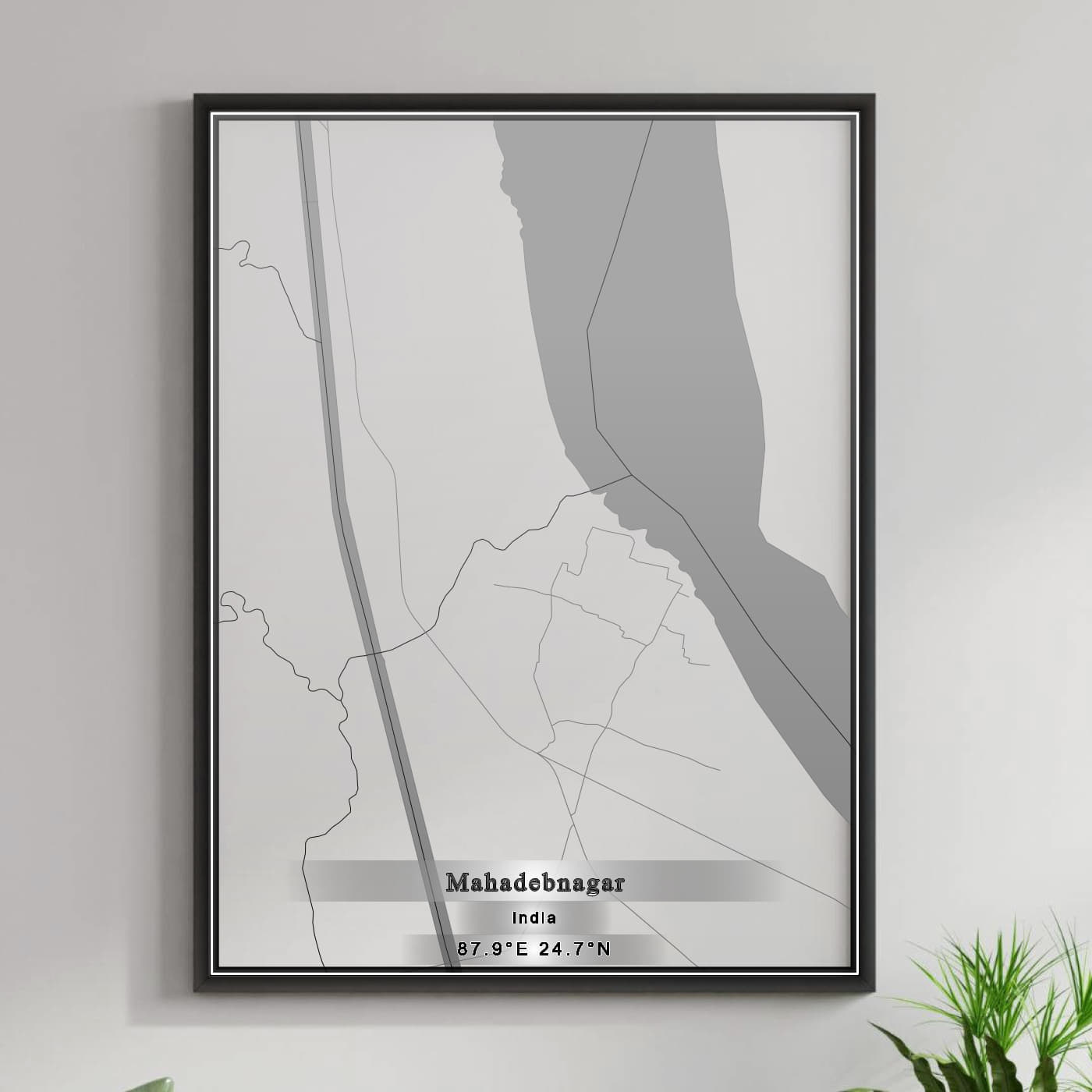 ROAD MAP OF MAHADEBNAGAR, INDIA BY MAPBAKES