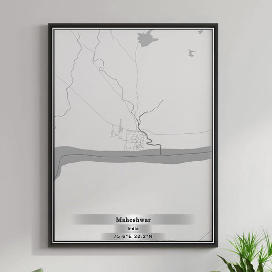 ROAD MAP OF MAHESHWAR, INDIA BY MAPBAKES