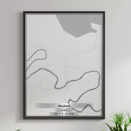 ROAD MAP OF MAJHAUL, INDIA BY MAPBAKES