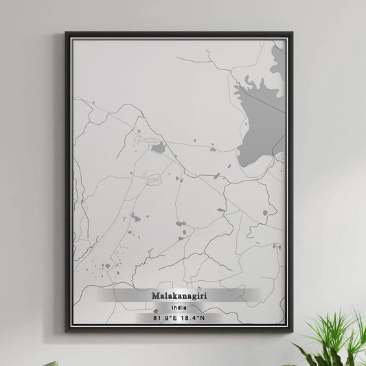 ROAD MAP OF MALAKANAGIRI, INDIA BY MAPBAKES