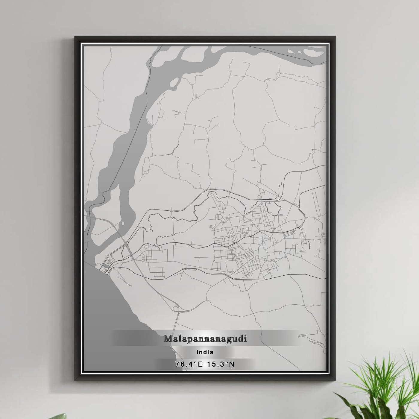 ROAD MAP OF MALAPANNANAGUDI, INDIA BY MAPBAKES