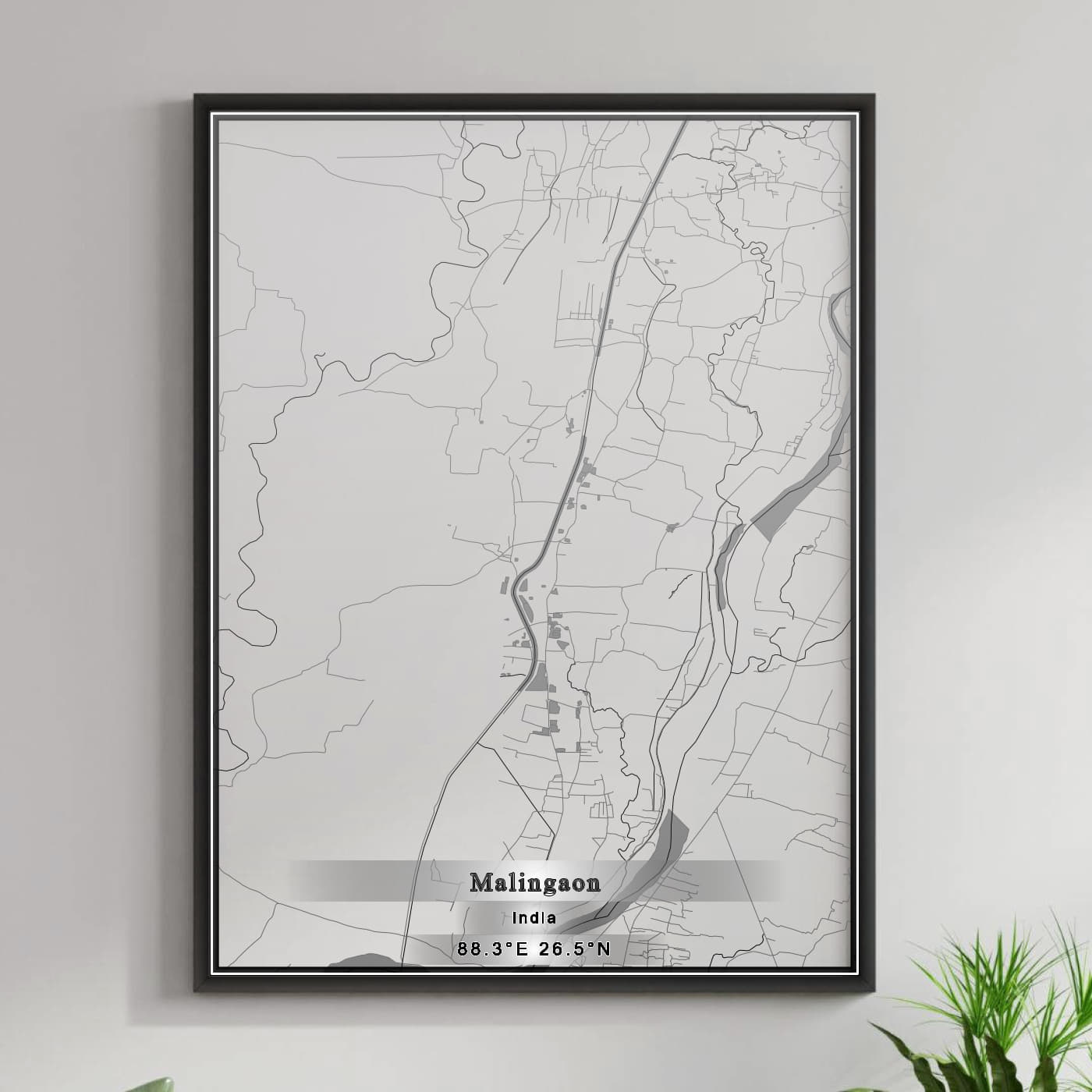 ROAD MAP OF MALINGAON, INDIA BY MAPBAKES