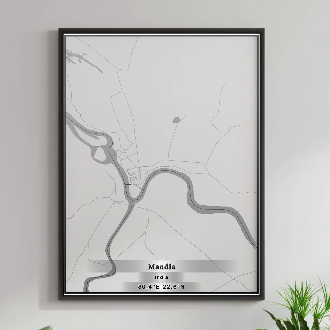 ROAD MAP OF MANDLA, INDIA BY MAPBAKES