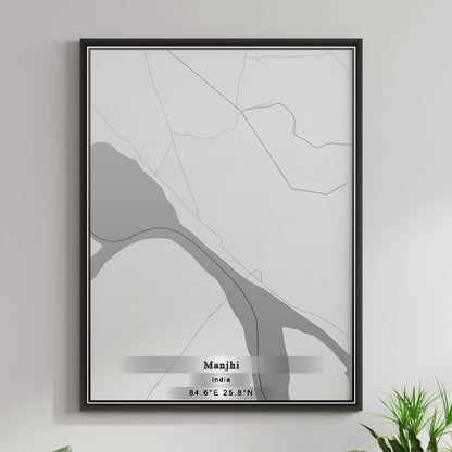 ROAD MAP OF MANJHI, INDIA BY MAPBAKES