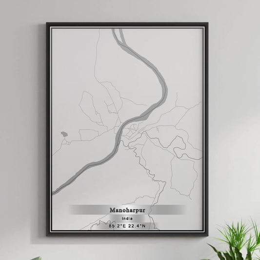 ROAD MAP OF MANOHARPUR, INDIA BY MAPBAKES