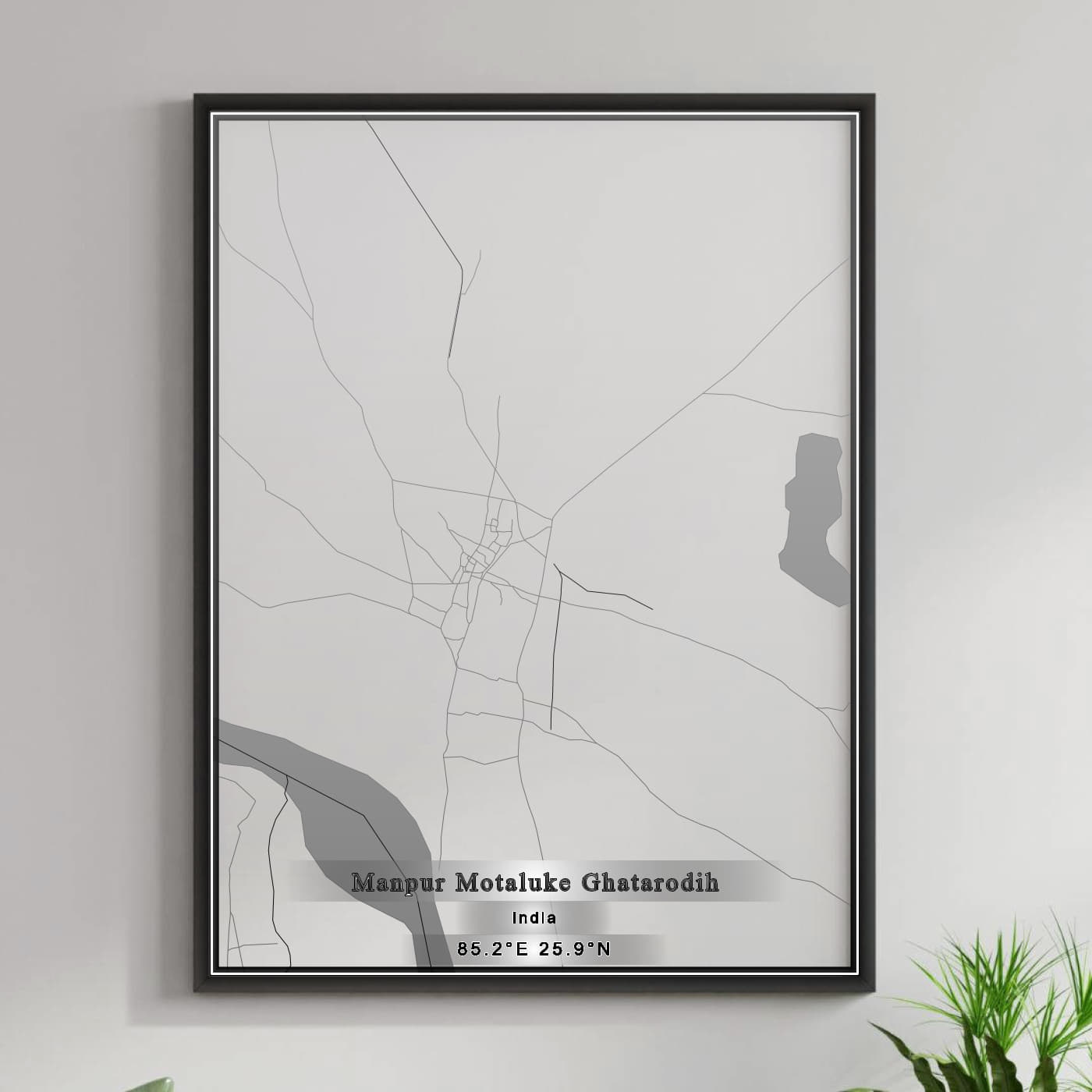 ROAD MAP OF MANPUR MOTALUKE GHATARODIH, INDIA BY MAPBAKES