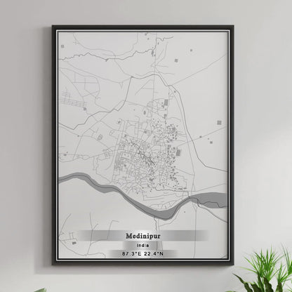 ROAD MAP OF MEDINIPUR, INDIA BY MAPBAKES