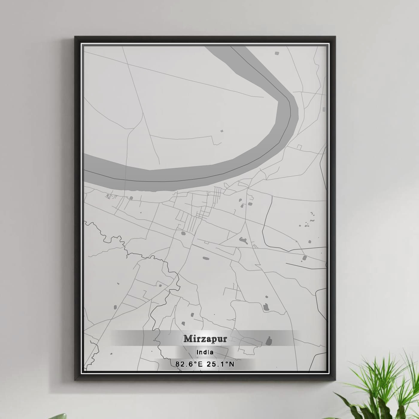 ROAD MAP OF MIRZAPUR, INDIA BY MAPBAKES