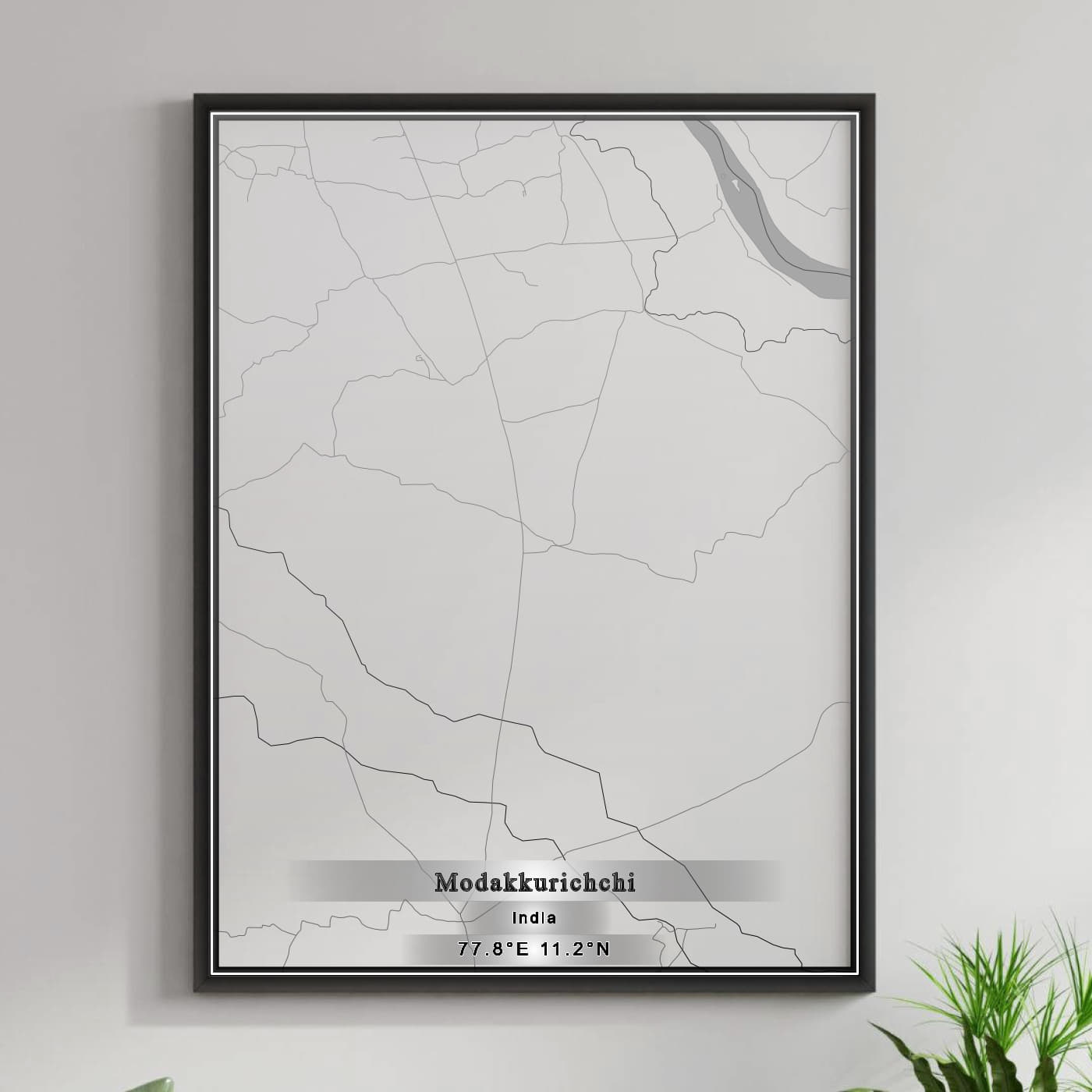 ROAD MAP OF MODAKKURICHCHI, INDIA BY MAPBAKES