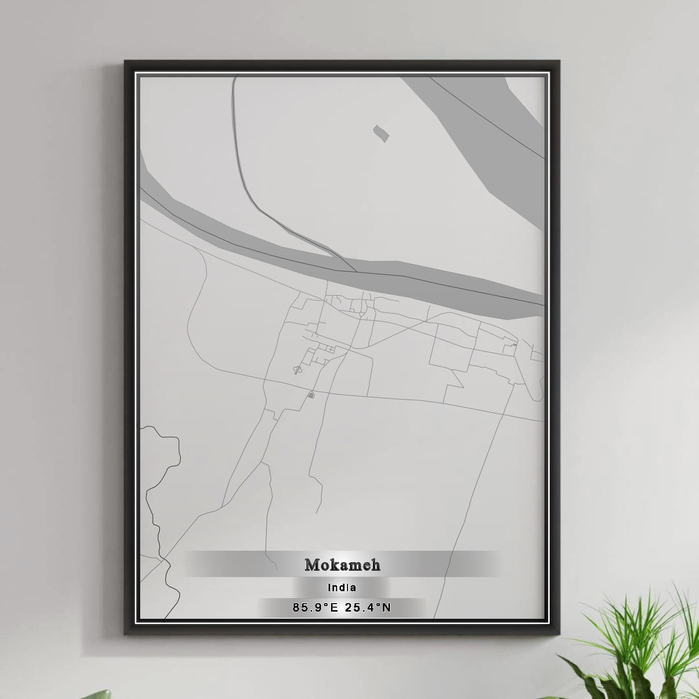 ROAD MAP OF MOKAMEH, INDIA BY MAPBAKES