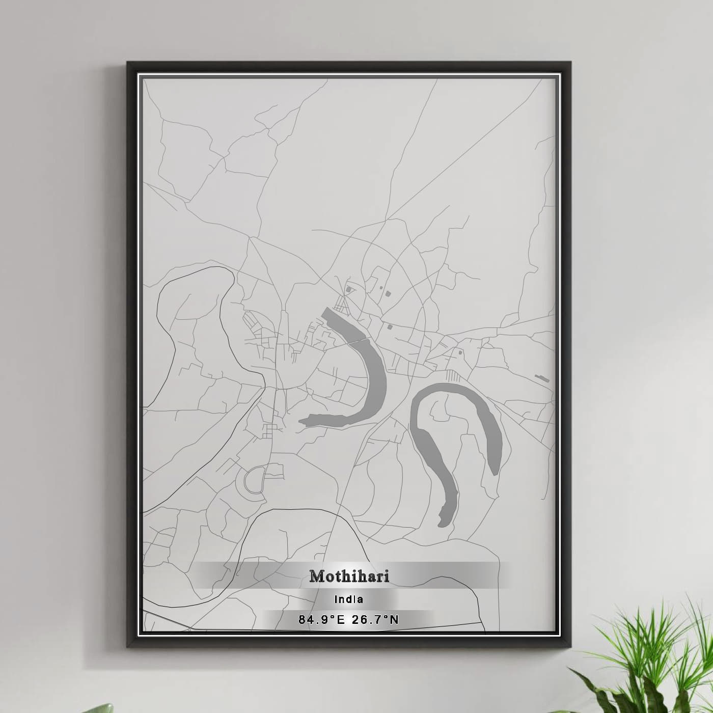 ROAD MAP OF MOTHIHARI, INDIA BY MAPBAKES