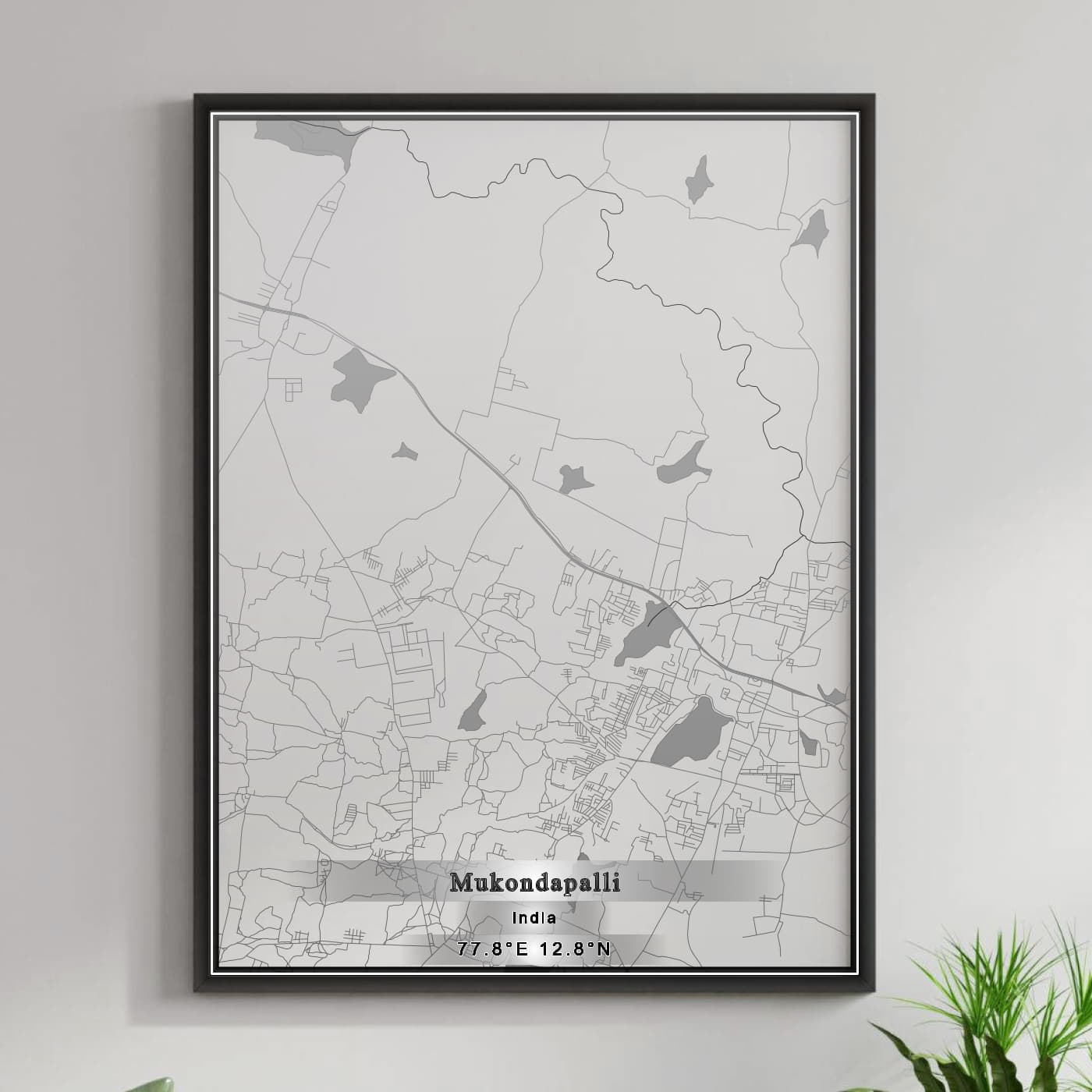 ROAD MAP OF MUKONDAPALLI, INDIA BY MAPBAKES