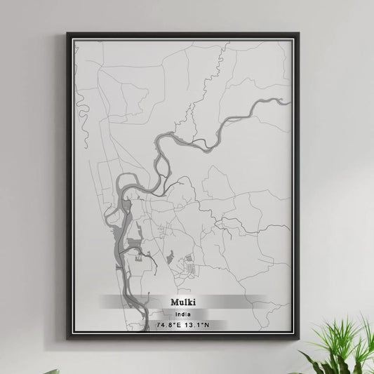 ROAD MAP OF MULKI, INDIA BY MAPBAKES