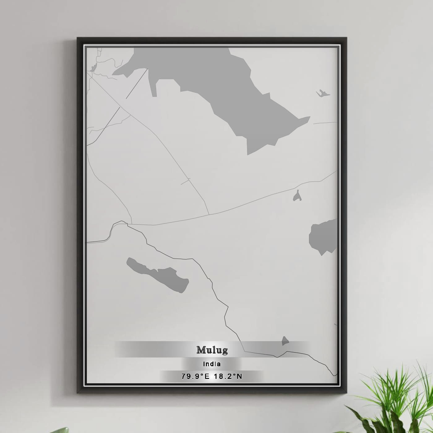 ROAD MAP OF MULUG, INDIA BY MAPBAKES