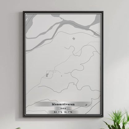 ROAD MAP OF MUMMIDIVARAM, INDIA BY MAPBAKES