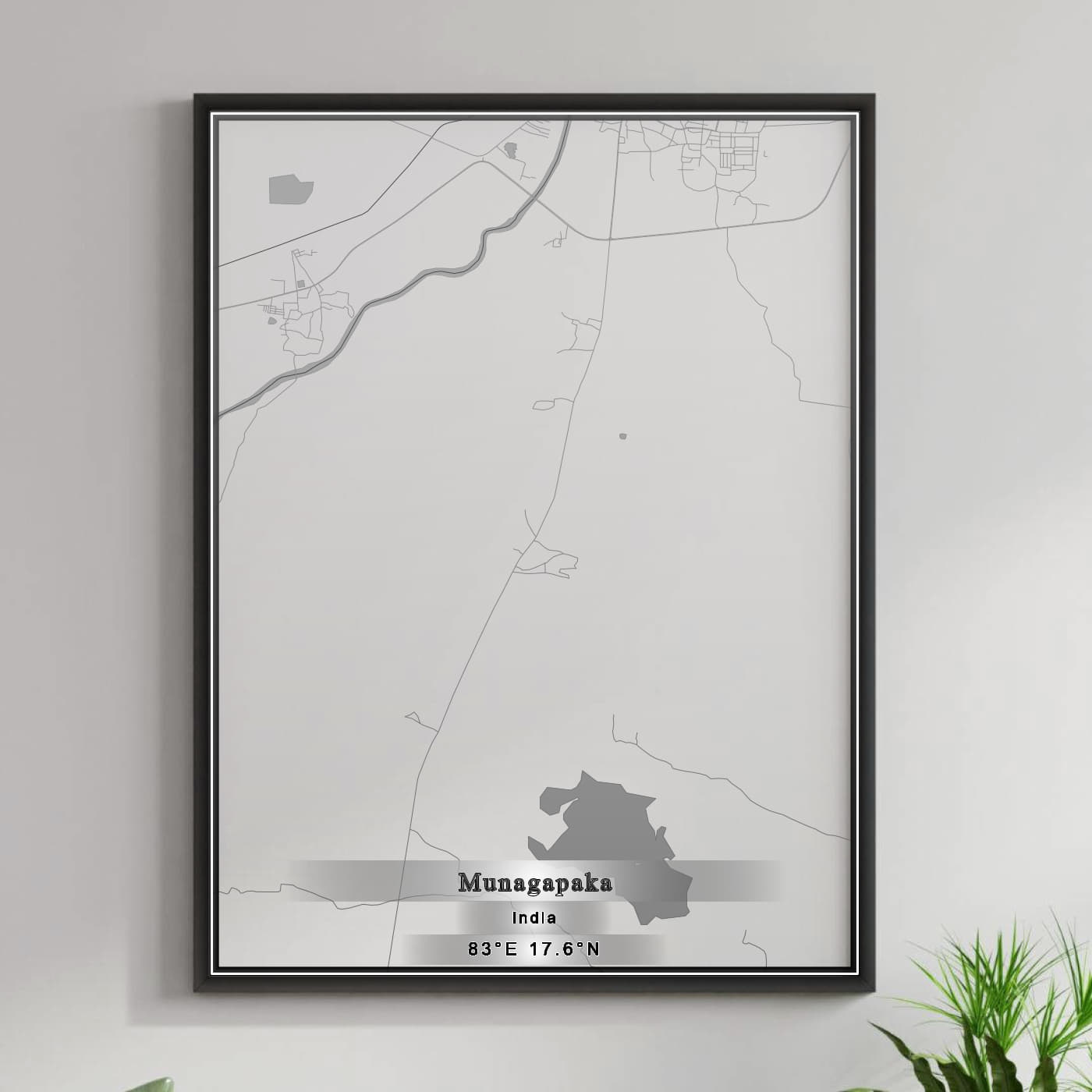 ROAD MAP OF MUNAGAPAKA, INDIA BY MAPBAKES