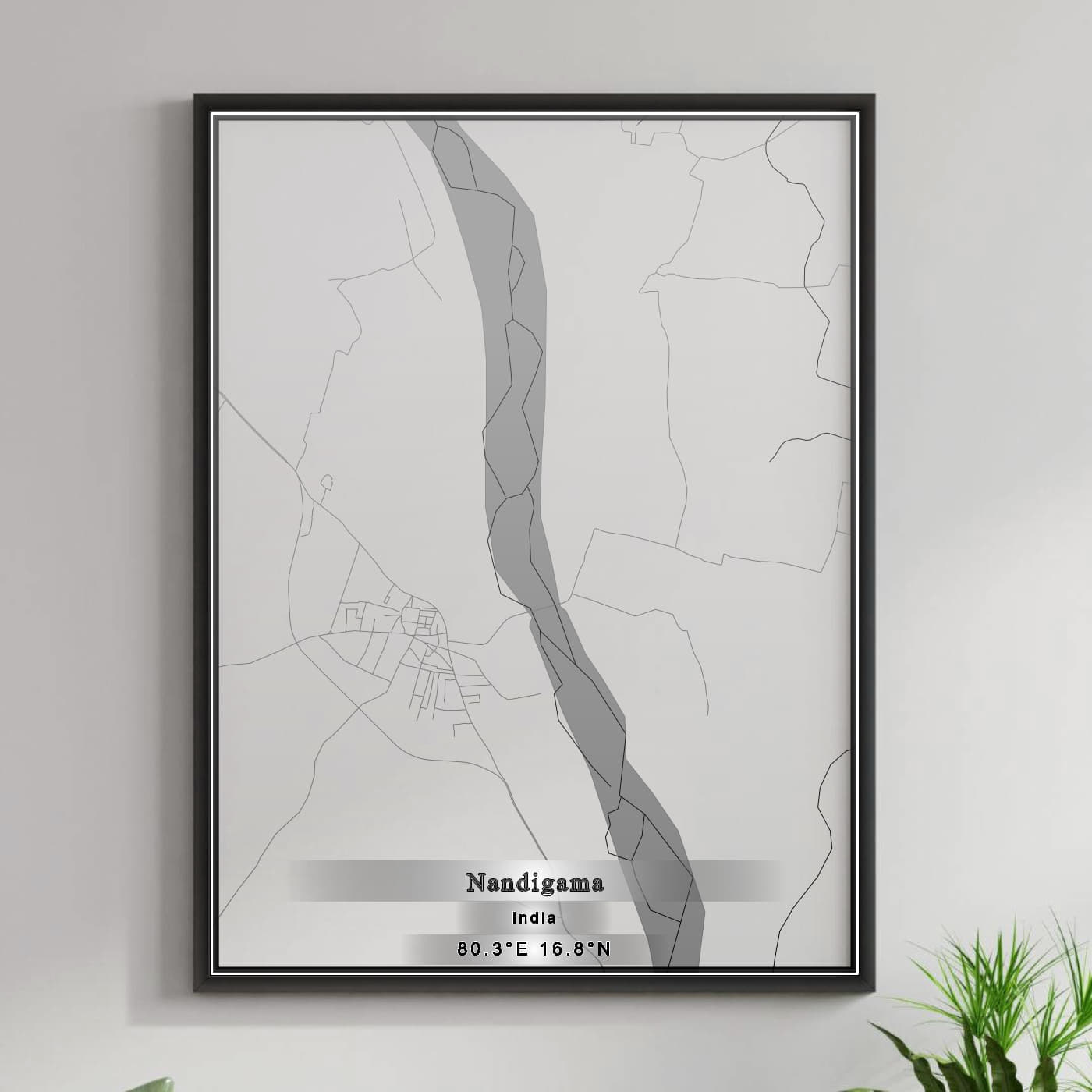 ROAD MAP OF NANDIGAMA, INDIA BY MAPBAKES