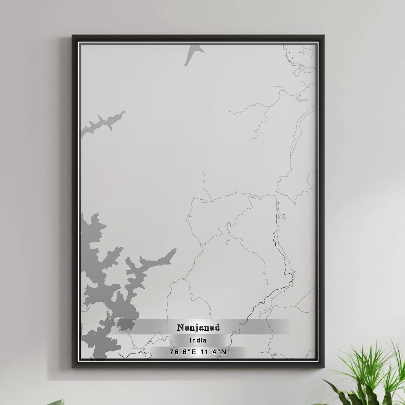 ROAD MAP OF NANJANAD, INDIA BY MAPBAKES