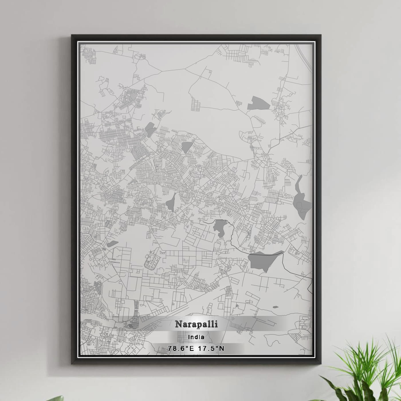 ROAD MAP OF NARAPALLI, INDIA BY MAPBAKES