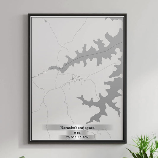 ROAD MAP OF NARASIMHARAJAPURA, INDIA BY MAPBAKES