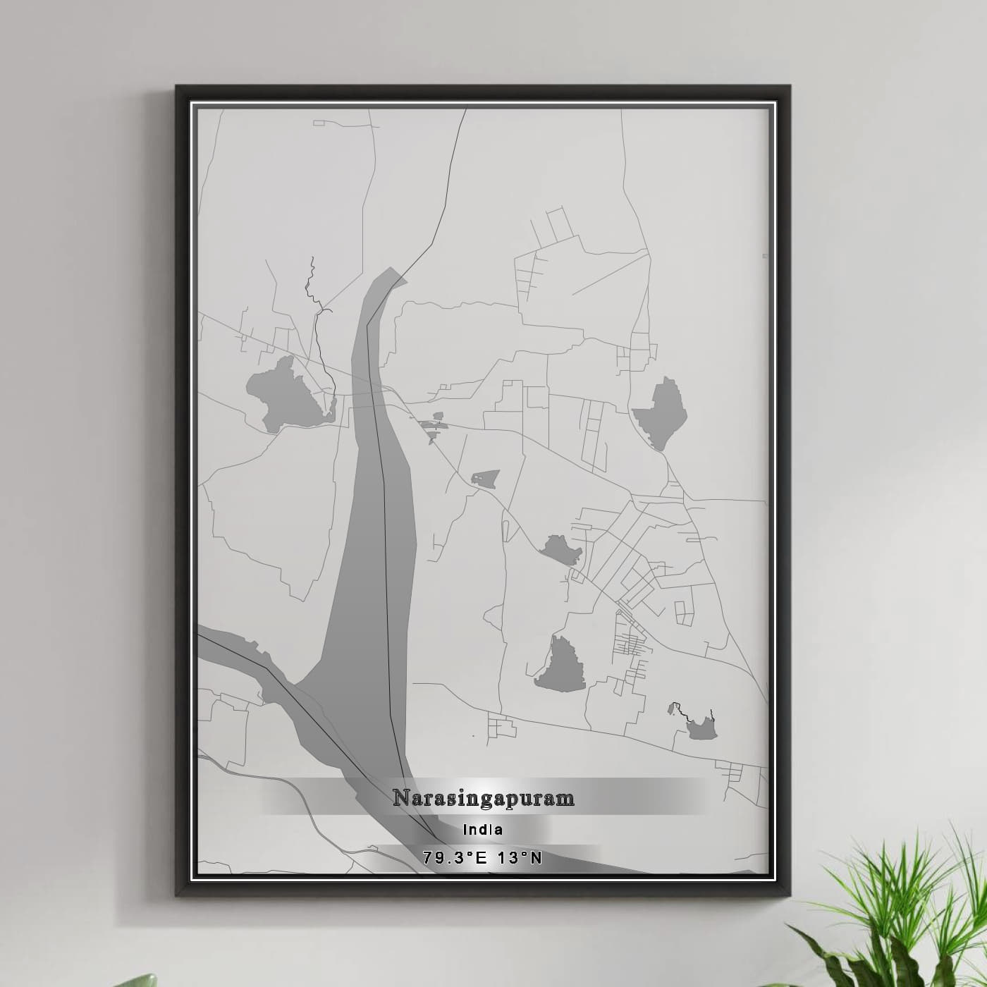 ROAD MAP OF NARASINGAPURAM, INDIA BY MAPBAKES