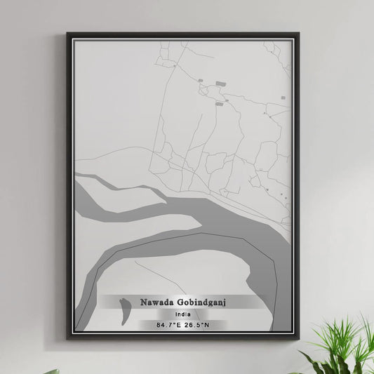 ROAD MAP OF NAWADA GOBINDGANJ, INDIA BY MAPBAKES