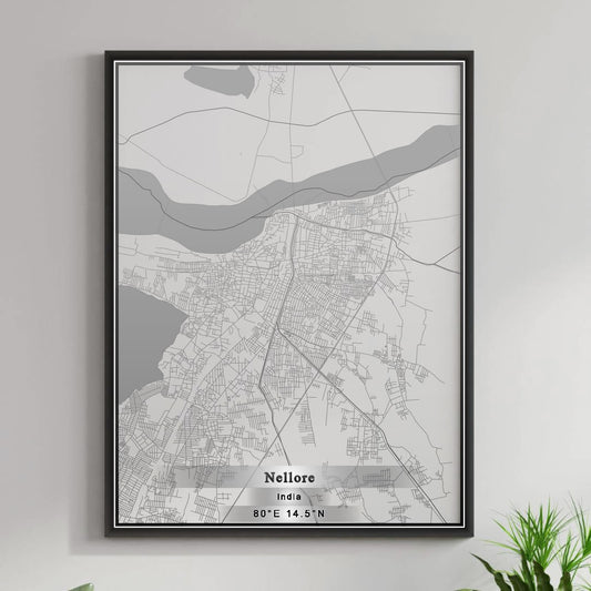 ROAD MAP OF NELLORE, INDIA BY MAPBAKES