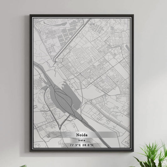 ROAD MAP OF NOIDA, INDIA BY MAPBAKES